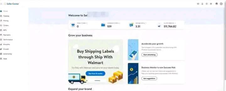 WALMART SELLER ACCOUNT
