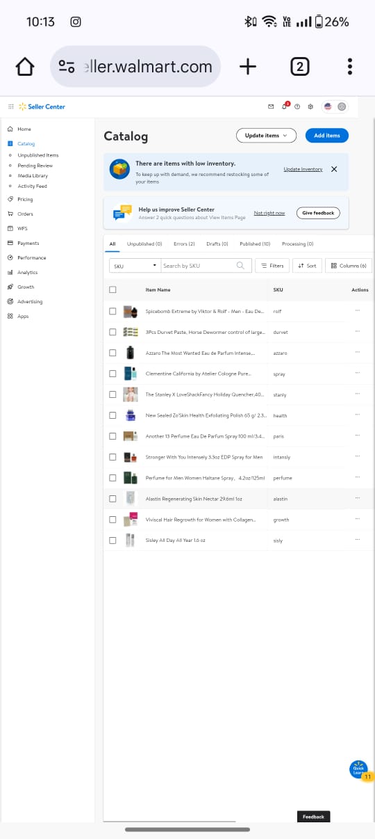 Walmart LTD SELLER ACCOUNT